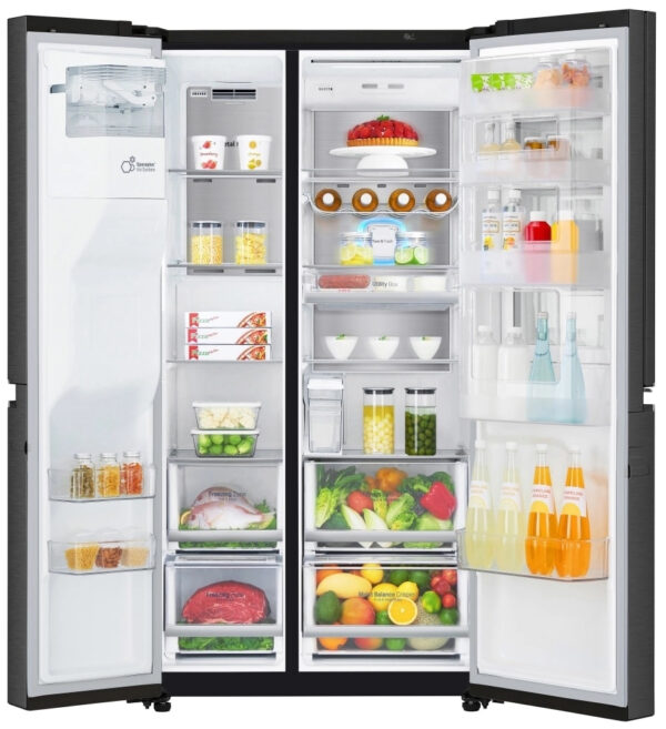 LG Ψυγείο Ντουλάπα 635lt Total NoFrost Υ179xΠ91.3xΒ73.5εκ. Μαύρο GSXV91MCAE