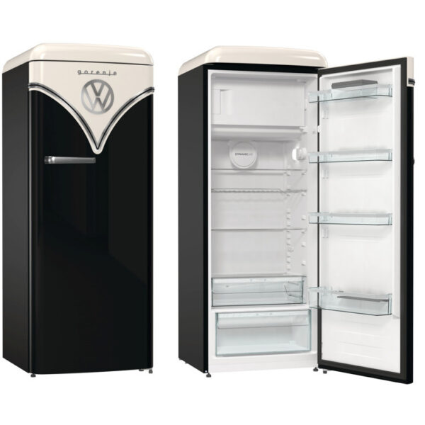 Gorenje Retro Μονόπορτο Ψυγείο 247lt Υ153xΠ60xΒ66εκ. Μαύρο OBRB615DBK
