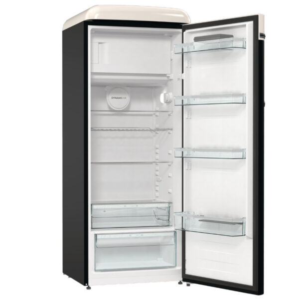 Gorenje Retro Μονόπορτο Ψυγείο 247lt Υ153xΠ60xΒ66εκ. Μαύρο OBRB615DBK