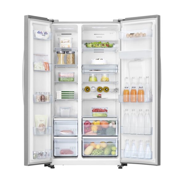 DeLonghi DSBSDX23E Ψυγείο Ντουλάπα 578lt Full No Frost Υ179.5xΠ91xΒ73.5cm Inox