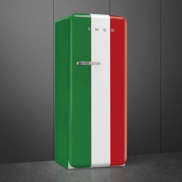 Smeg FAB28RDIT5 Tricolore Retro Μονόπορτο Ψυγείο 270lt Υ153xΠ60.1xΒ76.8cm Πολύχρωμο