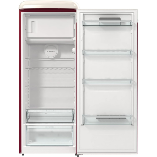 Gorenje Retro Μονόπορτο Ψυγείο 247lt Υ153xΠ60xΒ66εκ. RED OBRB615DBK