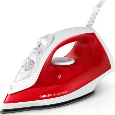 Philips Steam Iron 2000W with Non-Stick Soleplate and Continuous Output 25gr/min Red/White