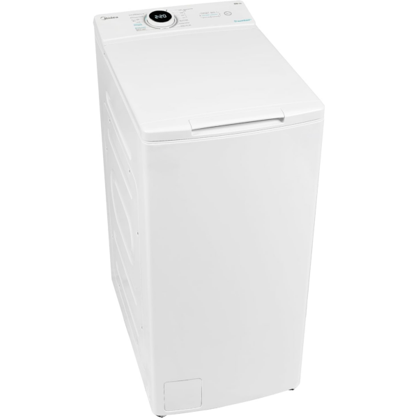 Πλυντήριο ρούχων Midea Top Loader MF10ET60B / 6 kg / A / 1200 rpm / BLDC Inverter Mortor / Λειτουργία ατμού / SoftOpener/XL Door Opener/Short 15 '& 45' / Πολλαπλές επιλογές θερμοκρασίας / AquaStop, Λευκό