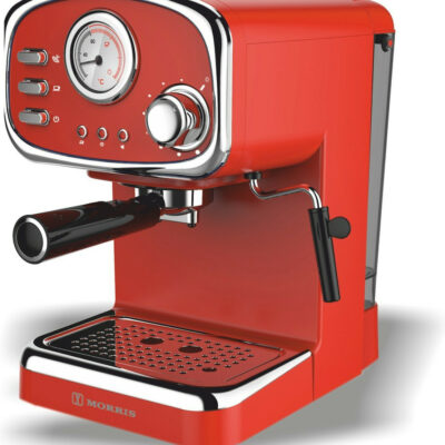 Morris Μηχανή Espresso 1100W Πίεσης 20bar Κόκκινη R20808EMR