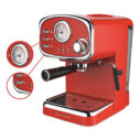 Morris Μηχανή Espresso 1100W Πίεσης 20bar Κόκκινη R20808EMR