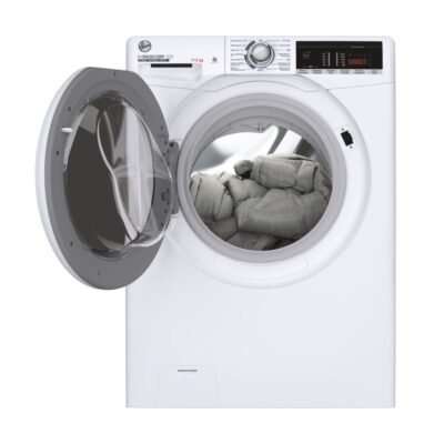 Hoover H3DO4755T2/1-48 Πλυντήριο-Στεγνωτήριο 7/5 kg, 1400 RPM, Κατηγορία συνδυασμένου κύκλου E, προηγμένο τηλεχειριστήριο και πρόσθετο περιεχόμενο (Wi-Fi + BLE), Λευκό, Π x Β x Υ (cm) 60x54x85