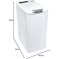 Hoover H-WASH 300 H3TFMQ47TAMCE-84 Πλυντήριο ρούχων Top Loader / 7 kg / 1400 rpm / BPM κινητήρας μετατροπέα / Power Care System / Πρόγραμμα All in One / Μηχανισμός ανοίγματος σε αργή κίνηση / Γερμανικός πίνακας ελέγχου