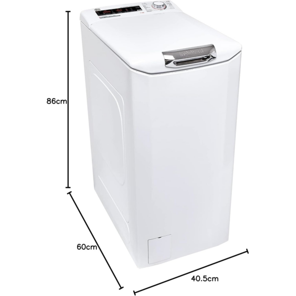 Hoover H-WASH 300 H3TFMQ47TAMCE-84 Πλυντήριο ρούχων Top Loader / 7 kg / 1400 rpm / BPM κινητήρας μετατροπέα / Power Care System / Πρόγραμμα All in One / Μηχανισμός ανοίγματος σε αργή κίνηση / Γερμανικός πίνακας ελέγχου