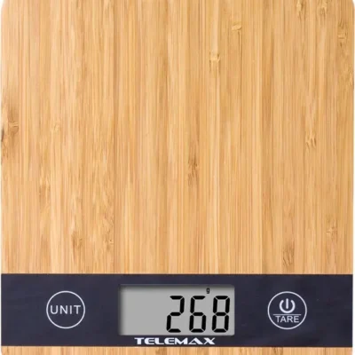 TELEMAX KB-651 Ψηφιακή Ζυγαριά Κουζίνας 5kg Wood 0028907