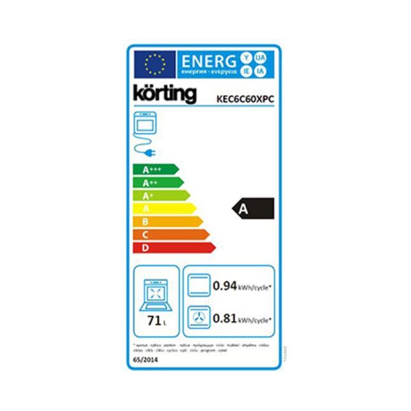 Korting Κουζίνα 71lt με Κεραμικές Εστίες Π60εκ. Inox