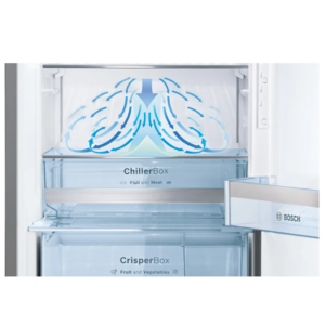 Bosch Ψυγειοκαταψύκτης 305lt Total NoFrost Υ186xΠ60xΒ66εκ. Λευκός KGN36NWEA
