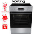 Korting Κουζίνα 71lt με Κεραμικές Εστίες Π60εκ. Inox