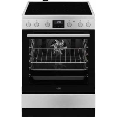 AEG Κουζίνα 73lt με Κεραμικές Εστίες Π59.6εκ. Inox