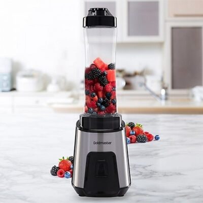 Aτομικό Mixup Blender για smoothies 250W Goldmaster GM-7259 με εργονομικό σύστημα περιέλεξης καλωδίου
