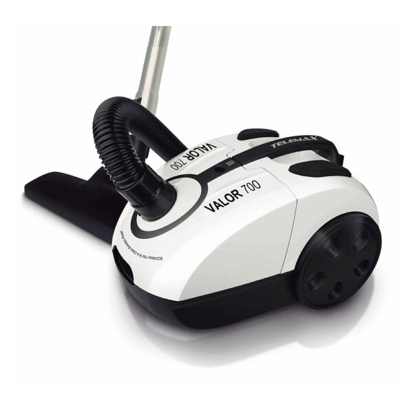 Telemax Valor 700 Ηλεκτρική Σκούπα 700W με Σακούλα 2lt Λευκή