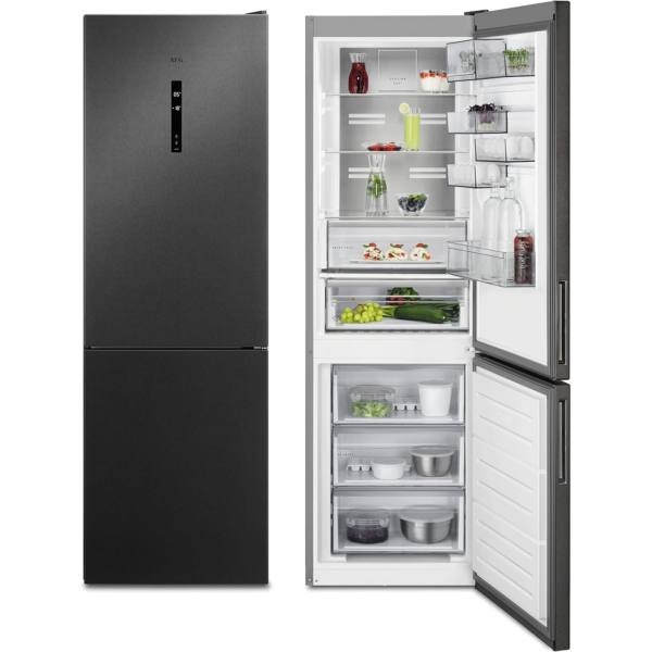 AEG RCB732E5MB Ελεύθερος Ψυγειοκαταψύκτης Σειράς 7000, 186cm - Μαύρο Ανοξείδωτο Ατσάλι & Σκούρο Γκρι [Ενεργειακή Κλάση A++]