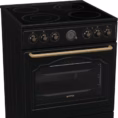 Ελεύθερη Κουζίνα Gorenje GECS6B70CLB με Κεραμικές Εστίες 71lt,Μαύρη