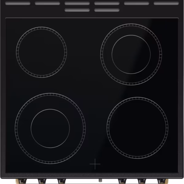 Ελεύθερη Κουζίνα Gorenje GECS6B70CLB με Κεραμικές Εστίες 71lt,Μαύρη