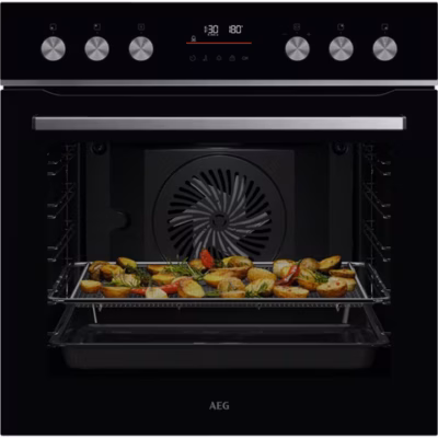 Σετ Εντοιχιζόμενος Φούρνος Ατμού AEG OA5PE42AB & Εστία κεραμική 7 ζωνών AEG HE604070FB