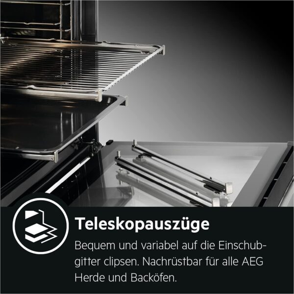 Εντοιχιζόμενος Φούρνος AEG BES331110B Σειρά 6000 SurroundCook με Aqua Clean 71lt Μαύρο