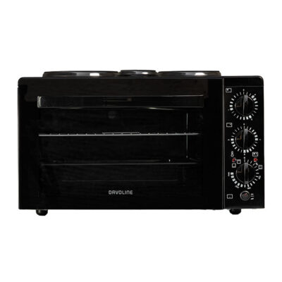 Ηλεκτρικό Φουρνάκι Davoline Star 4508 38lt με 3 Εστίες Black Μαύρο