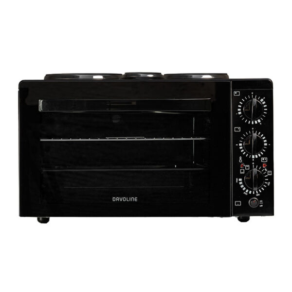 Ηλεκτρικό Φουρνάκι Davoline Star 4508 38lt με 3 Εστίες Black Μαύρο