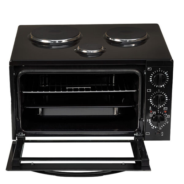 Ηλεκτρικό Φουρνάκι Davoline Star 4508 38lt με 3 Εστίες Black Μαύρο