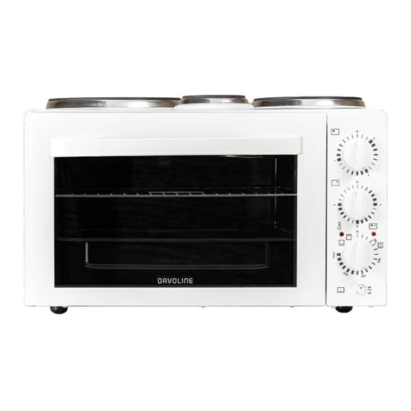 Ηλεκτρικό Φουρνάκι Davoline Star 4508WH 38lt με 3 Εστίες Λευκό