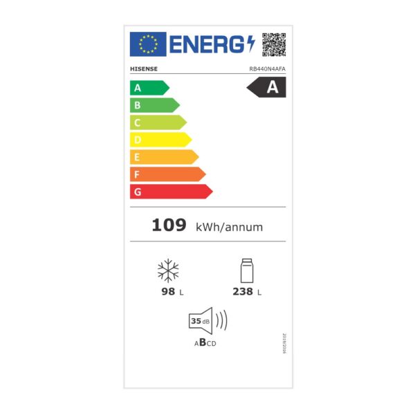 Ψυγειοκαταψύκτης Hisense RB440N4AFA NoFrost Φωτισμός LED Μαύρο