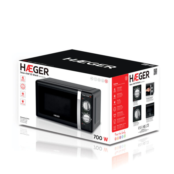 Φούρνος Μικροκυμάτων HAEGER MW-70B.007A SOUS-CHEF 20 Μαύρο