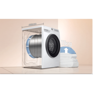Πλυντήριο Ρούχων Samsung WW11DG6B25LEU4 11kg με Τεχνολογία Ατμού 1400 Στροφών Ecobubble
