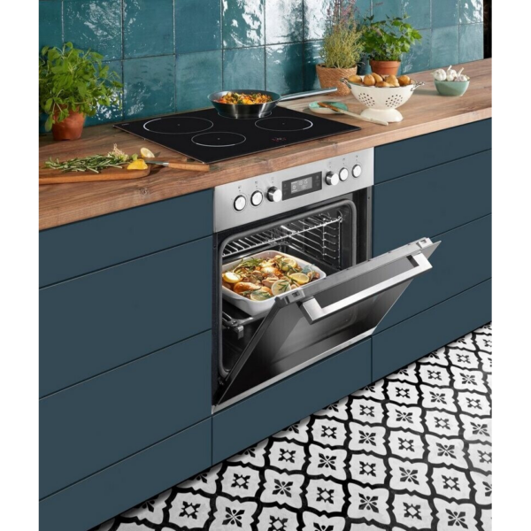 Σετ ηλεκτρικής κουζίνας Hanseatic HBCO7010PA1 + HC46066CB 70lt Xρώμα ανοξείδωτου χάλυβα