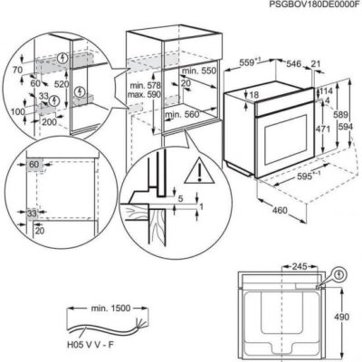Εντοιχιζόμενος φούρνος AEG BPK949330T Με δυνατότητα Wi-Fi / 71lt Μαύρο Ματ
