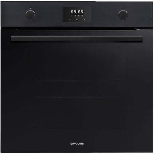 Εντοιχιζόμενος Φούρνος Davoline BPDX 6012 BL άνω Πάγκου 72lt χωρίς Εστίες Μαύρος