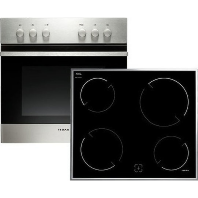 Σετ Εντοιχιζόμενος Φούρνος Izola ZL12508 66lt & Κεραμικές Εστίες Inox
