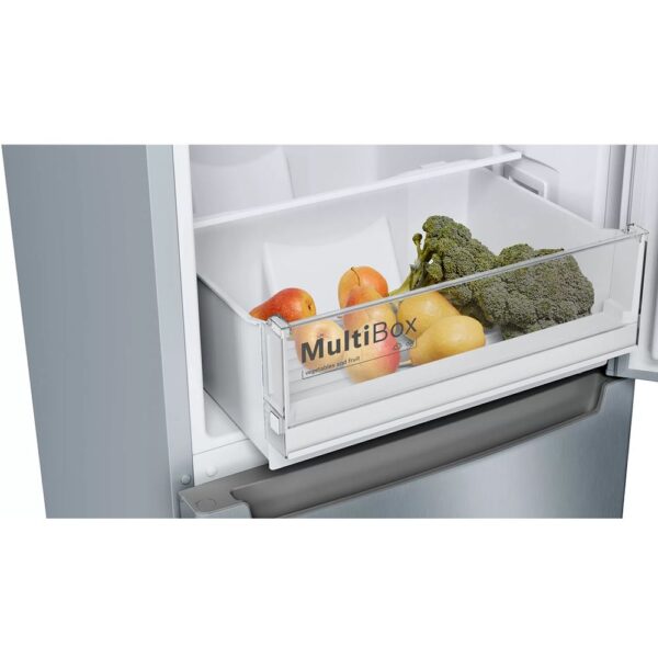 Bosch Ψυγειοκαταψύκτης 282lt Total NoFrost Υ176xΠ60xΒ66εκ. Inox KGN33NLEB