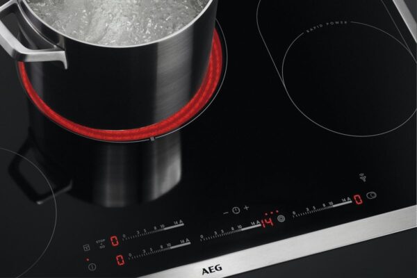 Κεραμική Εστία AEG HK854870XB Γυαλί-κεραμικό / Ανοξείδωτο ατσάλι