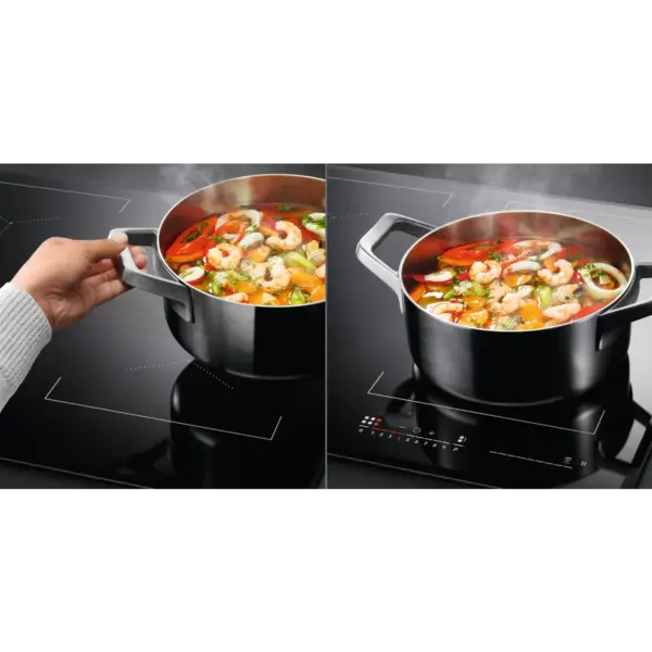 Επαγωγική εστία AEG IKE86683XB Σειρά 8000 με TotalFlex, Πλαίσιο από ανοξείδωτο ατσάλι.