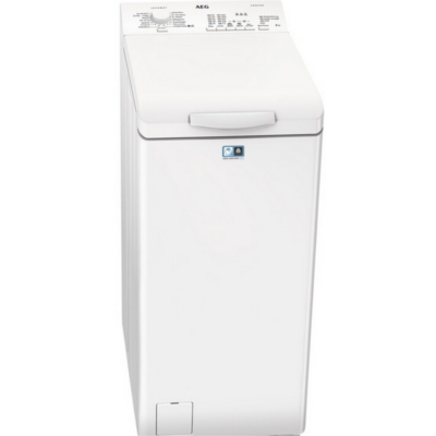 AEG LTR5N30268 Πλυντήριο ρούχων 6 kg με φόρτωση από πάνω, πλάτος 40 cm, 1200 στροφές/λεπτό, AquaStop, προεπιλογή ώρας έναρξης, κλείδωμα ασφαλείας για παιδιά, λειτουργία επαναπλήρωσης, λευκό
