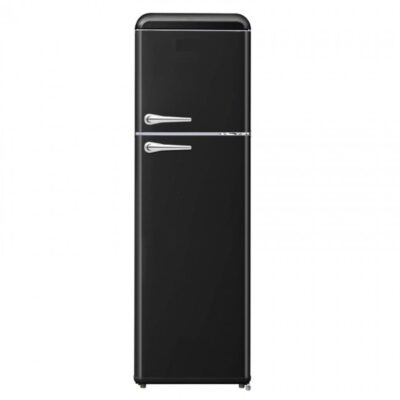 Bronxi BX-1790 BK Retro Double Door Refrigerator Black