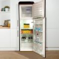 Bronxi BX-1790 BK Retro Double Door Refrigerator Black