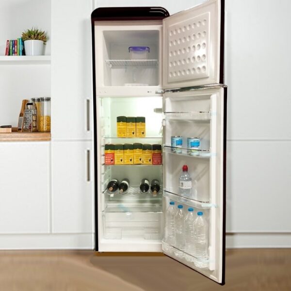 Bronxi BX-1790 BK Retro Double Door Refrigerator Black