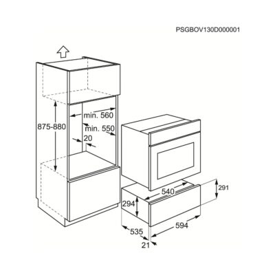 Συρτάρι κενού / Vaccum Aeg VS92903M ανοξείδωτο ατσάλι 56cm
