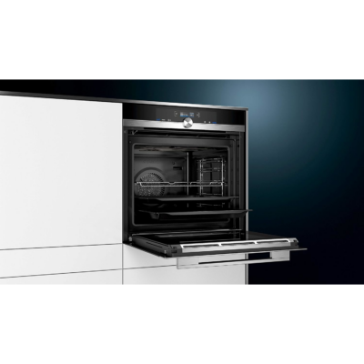 Εντοιχιζόμενος φούρνος Siemens HB674GBS1 iQ700, ανοξείδωτο ατσάλι, A+ & αυτόματο αυτοκαθαρισμό.