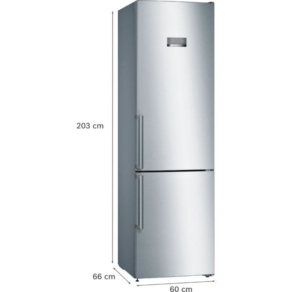 Ψυγειοκαταψύκτης BOSCH KGN397LEQ Full No Frost 368 Lt Metal Look