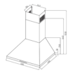 Απορροφητήρας Καμινάδα Davoline Chester 80101210, 60cm Inox