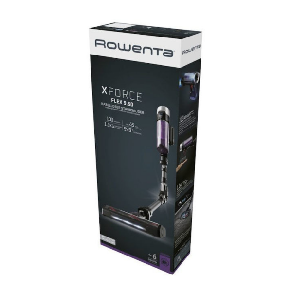 Επαναφορτιζόμενη Σκούπα 2 σε 1 Stick & Χειρός Rowenta X-Force Flex 9.60 Allergy 18V Μαύρη