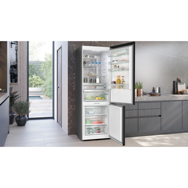 Ψυγειοκαταψύκτης SIEMENS KG49NAXCF, iQ500, noFrost, hyperFresh για Μεγαλύτερη Φρεσκάδα, Μαύρο Ατσάλι