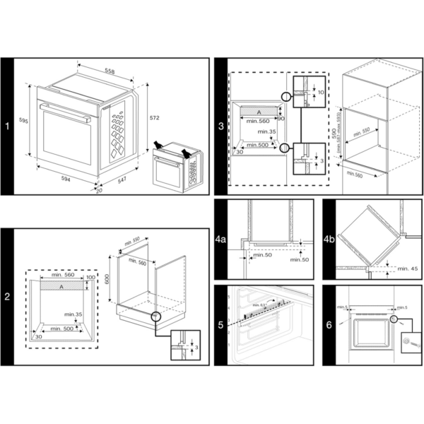 Εντοιχιζόμενος φούρνος Beko BBIE17300B b300 με 6 λειτουργίες, όγκος θαλάμου μαγειρέματος 72 λίτρων
